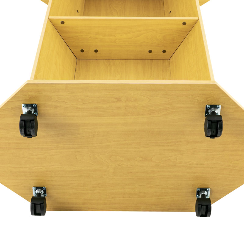 Podium en bois 46 po avec roues, Chêne