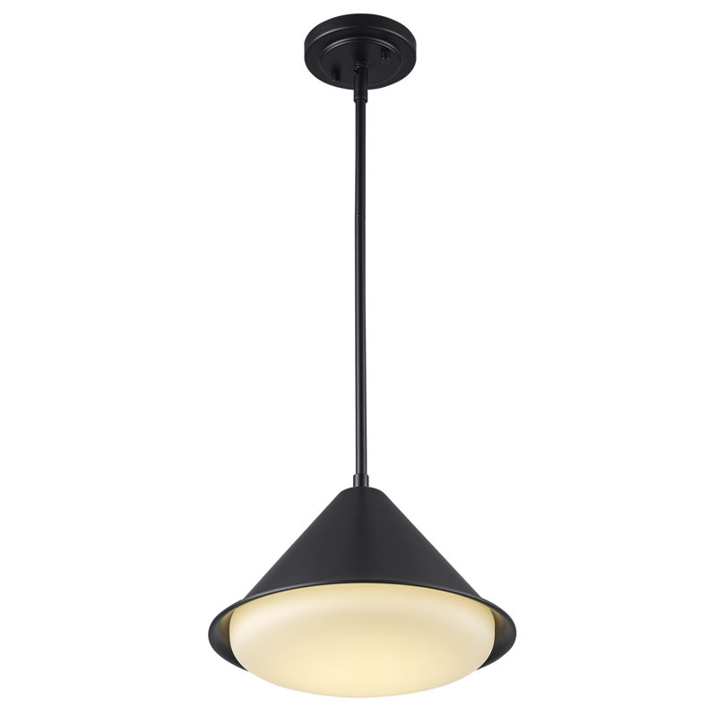 Luminaire suspendu moderne 12 "à DEL avec lentille blanc givré Erso Millicent