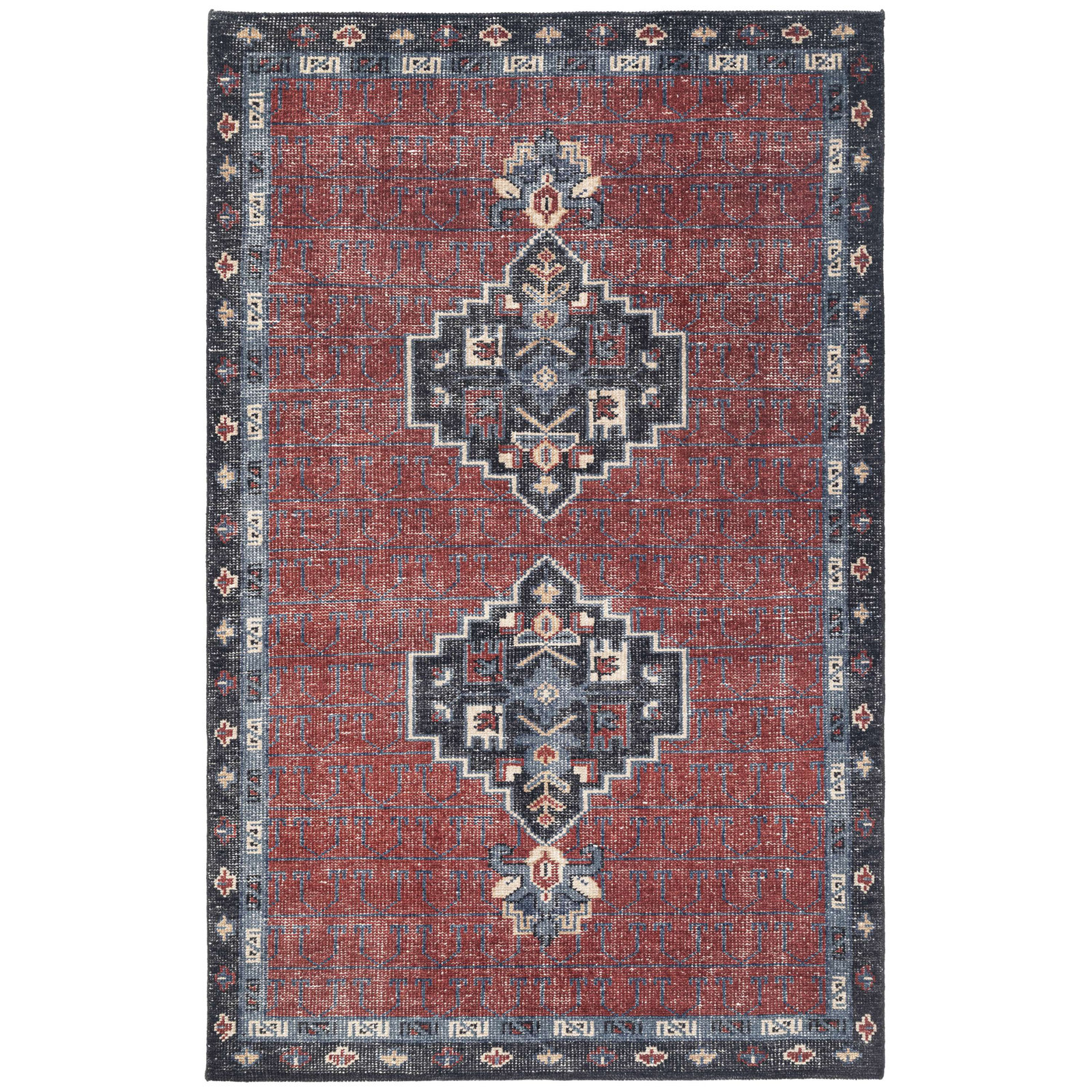Ocracoke Hand Knotted Wool Indoor Rug, Rectangle 5' x 8'