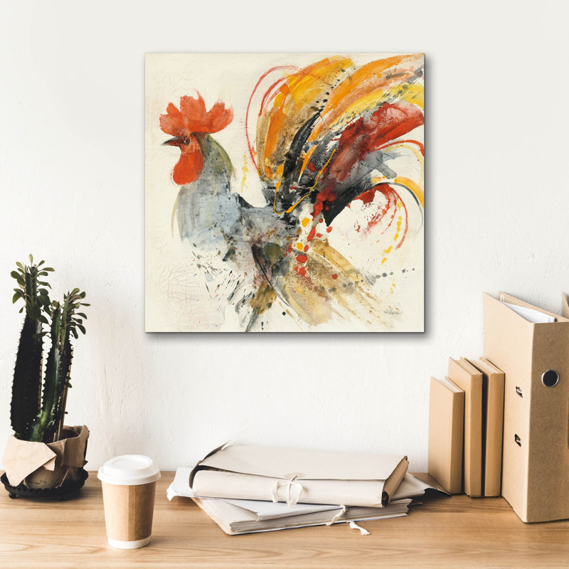 Art mural en toile Festive Rooster 2 'par Albena Hristova, 18 po x 18 po