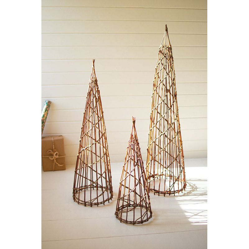  Ensemble de 3 arbres de Noël brindilles gigognes - 60 pi de hauteur