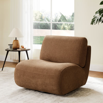 Fauteuil d'appoint pivotant rembourré Nita