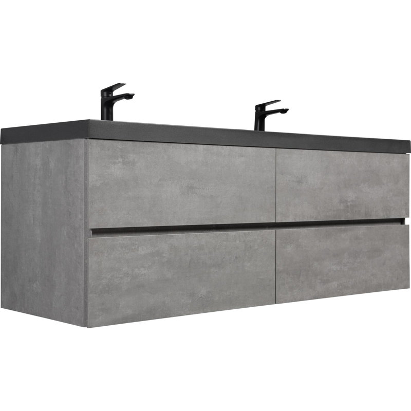 Meuble-lavabo mural moderne pour salle de bain