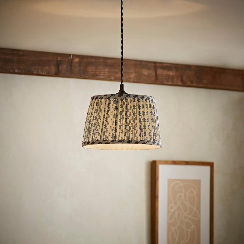 Tavontae Blended Fabric Dome Lamp Shade ( Slip-On ), 15cm H x 25cm W x 25cm D, Blue