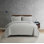 Perry Ellis Henley Gray 3-Piece Reversible Microfiber Quilt Set with Matching Shams