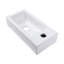 Lavabo de salle de bain en céramique 14,55 x 7,14 pouces - fixation murale, blanc, teinté, rectangulaire, trou de robinet monté L 14,55 po x l 7,14 po x H 3,47 po-1220953190