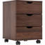 Classeur vertical à 3 tiroirs avec classeurs mobiles en bois sous le bureau pour roulettes (non assemblé)-1497825558