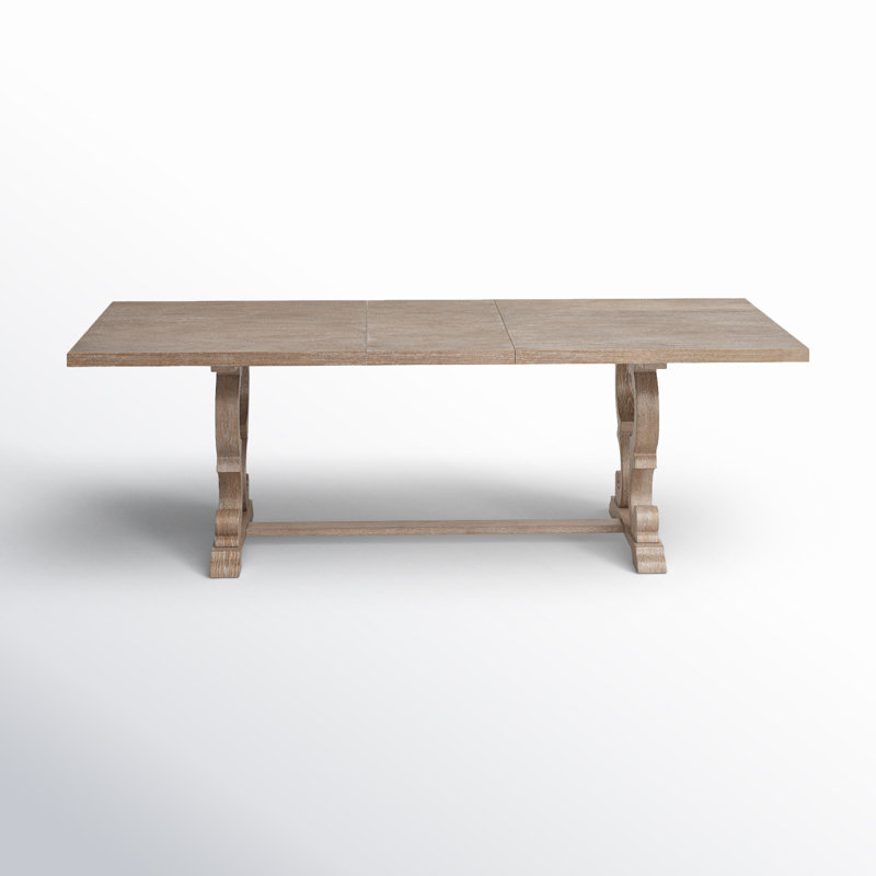 Chianti Extendable Solid Wood Dining Table, Rustic Natural