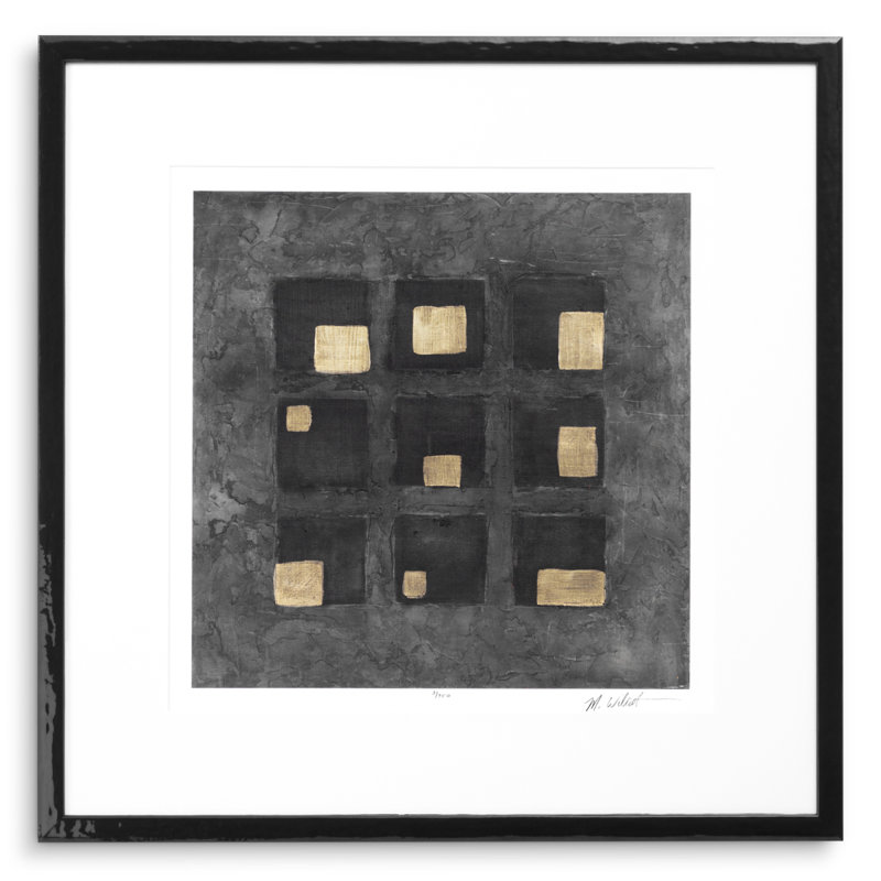 Washed Black Squares Print by Michael Willett