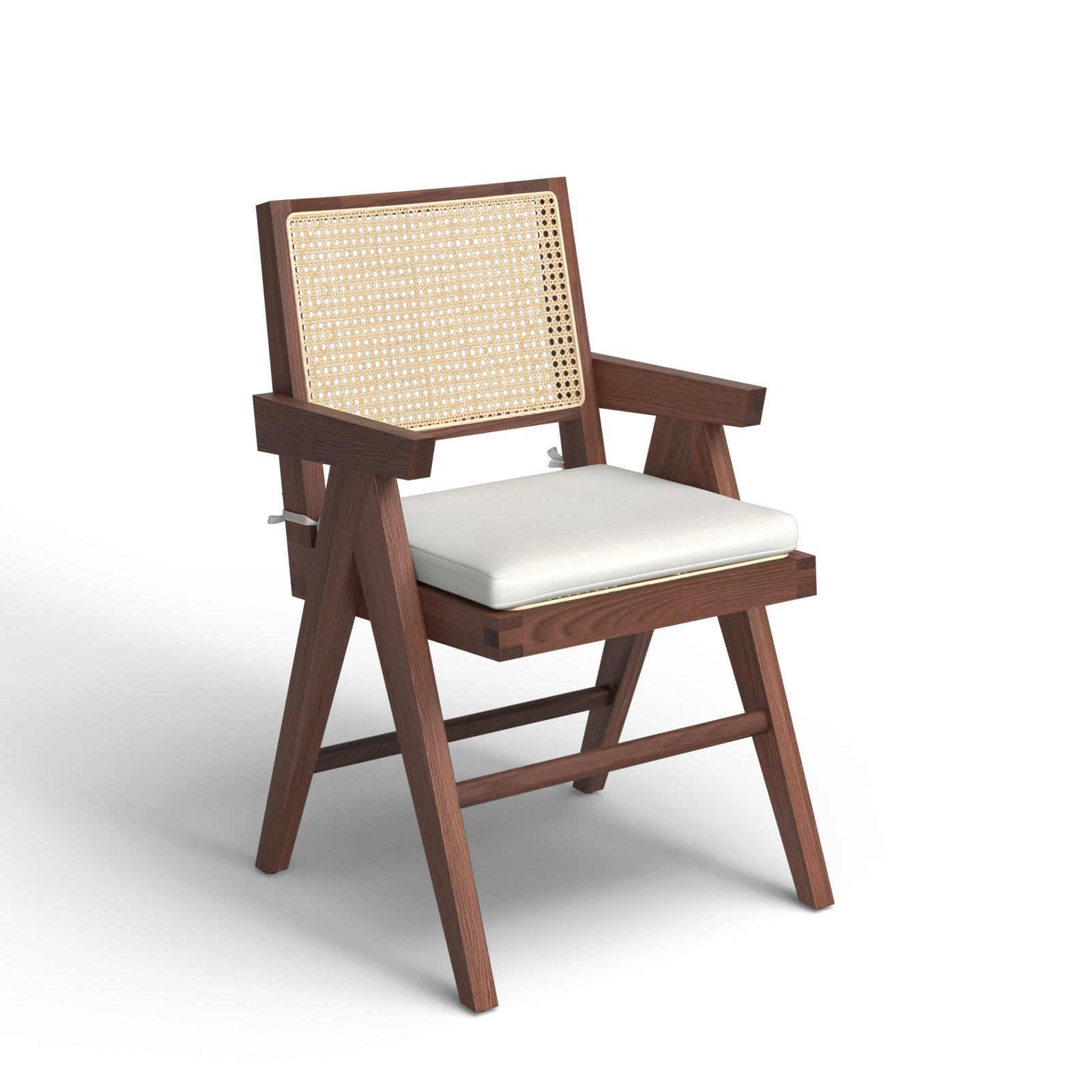 Josephina Rattan Armchair, Walnut