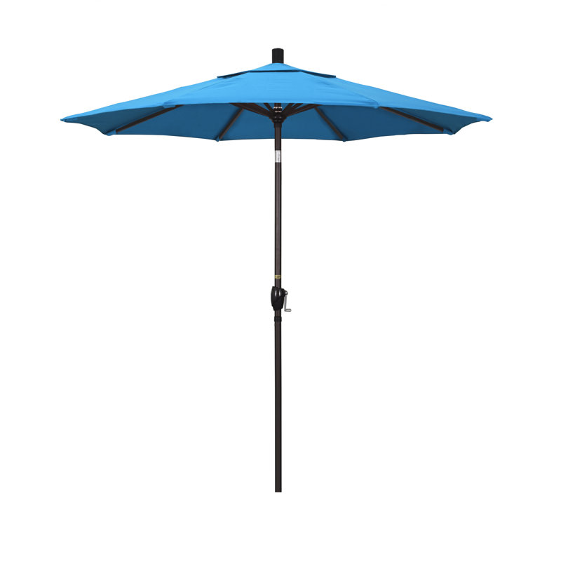 Parasol sunbrella de marché 7,5' Wallach, Toile toile Sunbrella® cyan