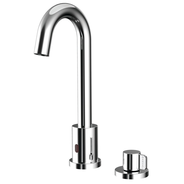 Gooseneck AC Powered Sensor Centerset Bathroom Faucet