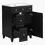 Armoire de meuble-lavabo 24 po avec lavabo en céramique, 2 tiroirs, 1 porte-2073618370
