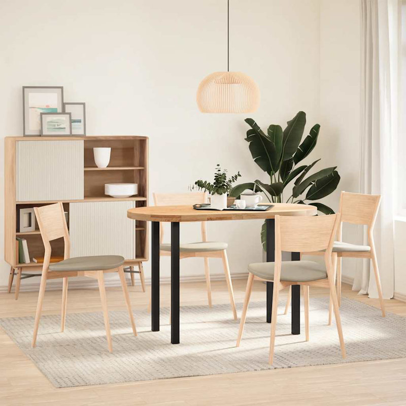 Pieds de table basse 4 pièces en acier noir 29,1 po, H 29,1 po x l 3,9 po x P 0,63 po