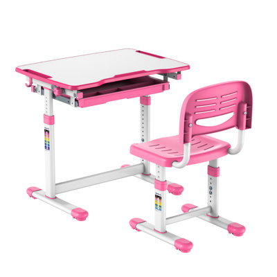 Mount-It! Kids Desk and Chair Set, Height Adjustable Ergonomic Children's School Workstation