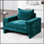 Fauteuil en chenille avec accoudoirs larges, coussin épais et dossier ergonomique pour plus de confort et de style-1999396007