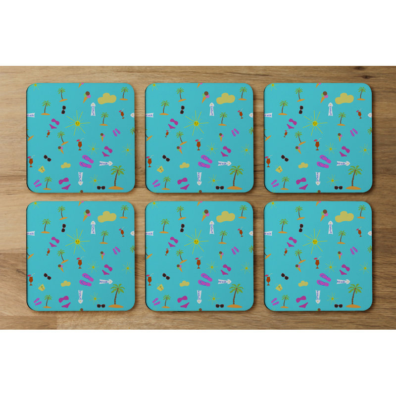 Square 6 Piece Coaster Set