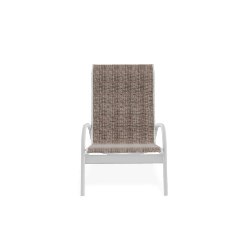 Beach Chair, Harper Taupe Sunbrella®, Textured White
