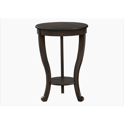 Table d'appoint, 2 niveaux, chambre à coucher, bout, lampe, table de chevet, ronde, table d'appoint, placage brun, traditionnel
