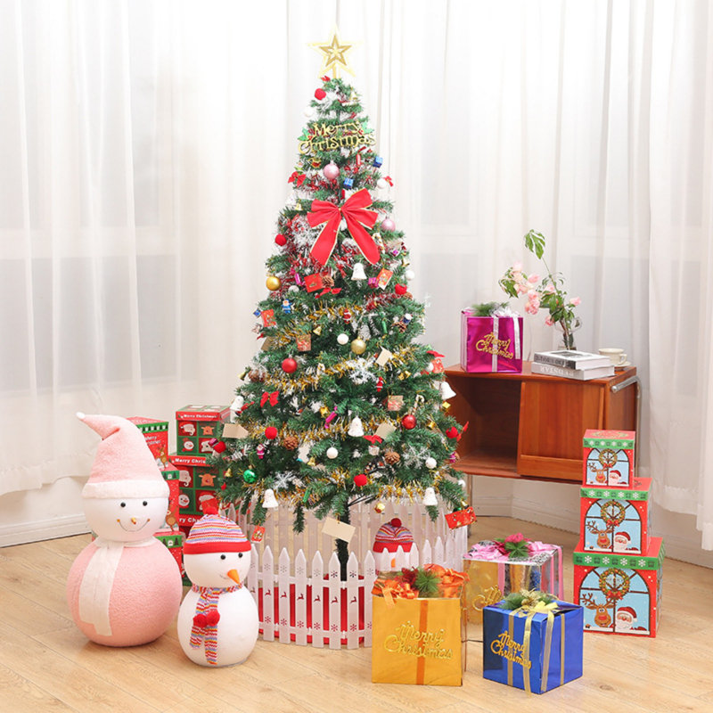 Arbre de Noël artificiel, y compris les jupes et les garde-corps suspendus, H 5 pi