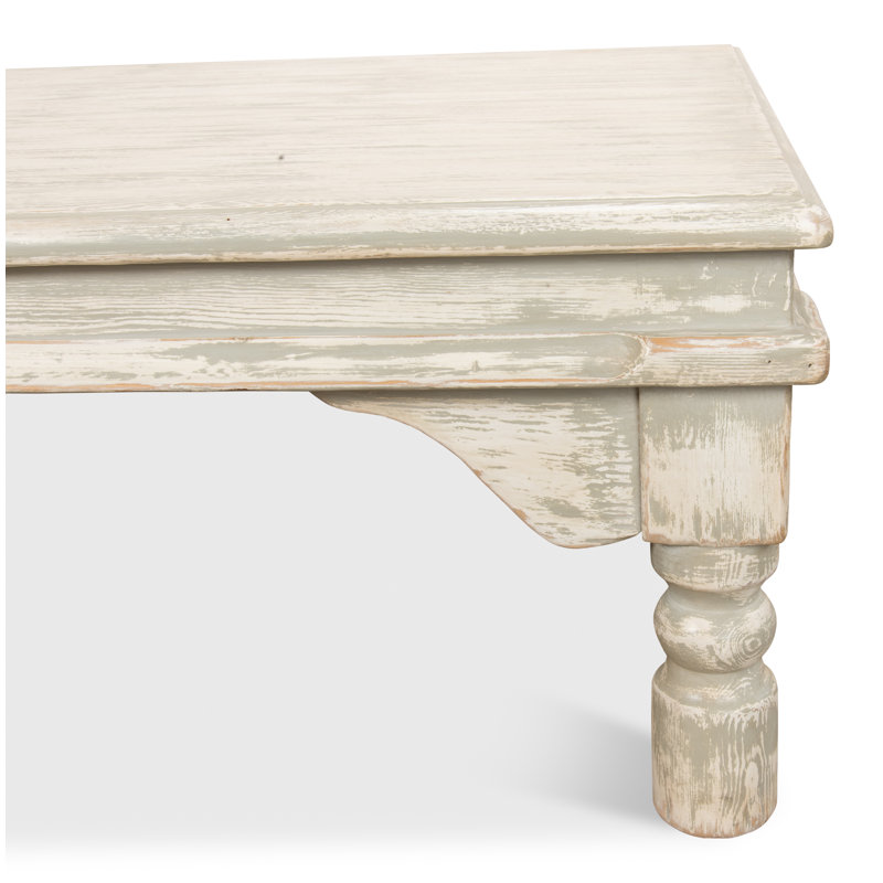 Kaffe Solid Wood Coffee Table, Washed Gray