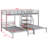 Metal Triple Bunk Bed With Storage Shelves Staircase-590518773