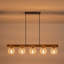 Luminaire suspendu de cuisine linéaire 43 po à 5 lumières
