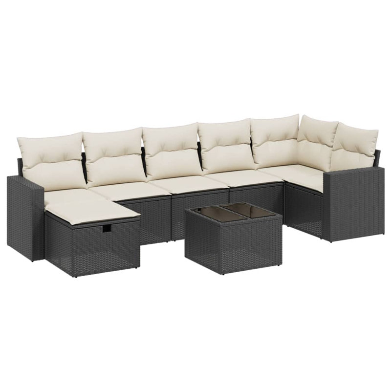 Ensemble de canapé de jardin Vidaxl - noir