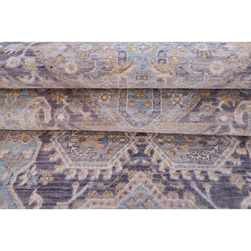 Tapis beige / mauve de haute qualité noué à la main Ziegler 3000
