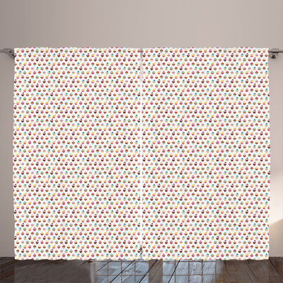 Polyester Semi Sheer Curtain/Drape Pair