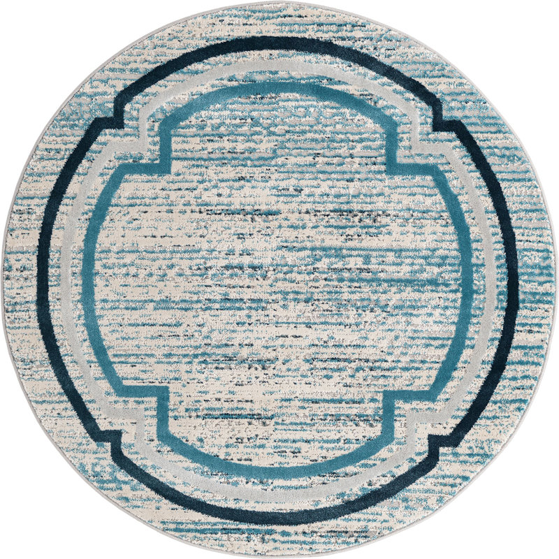 Chevron Indoor Rug, Round 4'