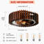 Ventilateur de plafond réversible en cage 20 po avec ensemble d'éclairage et télécommande Farmhouse