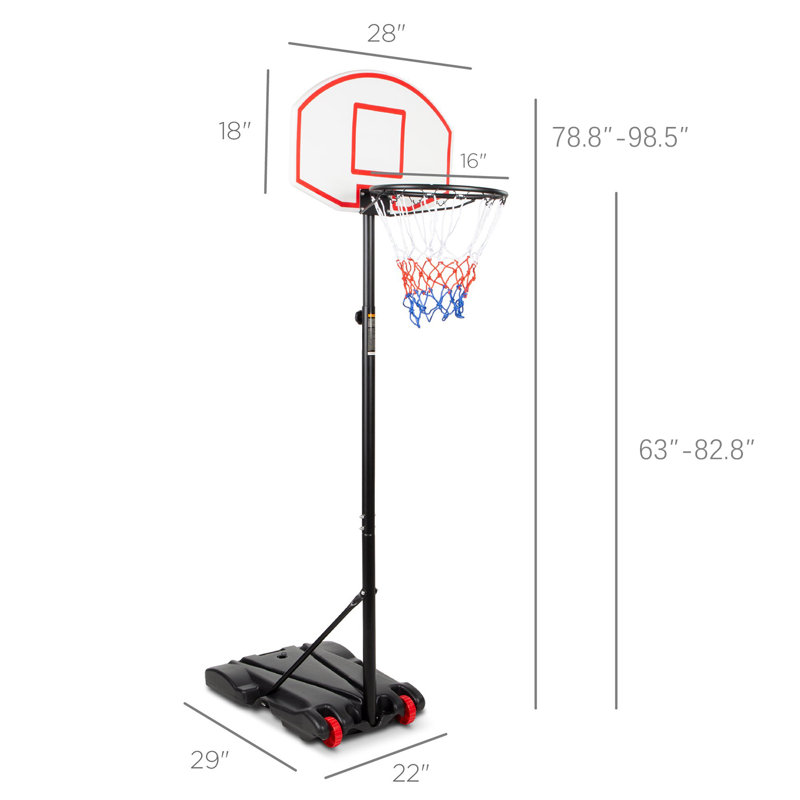 Panier de basketball dans le sol Wewdlgl, Blanc / noir