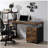 Weathered Oak and Black 1-Drawer File Cabinet