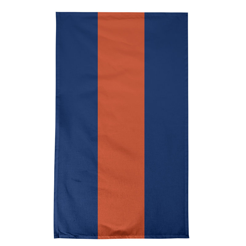 Anaheim Stripe Tea Towel Kitchen Towel, Cotton Twill, Orange/Navy Blue/Orange