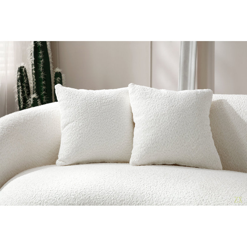 Canapé modulaire 102 pouces 5 places Boucle, Boucle blanc