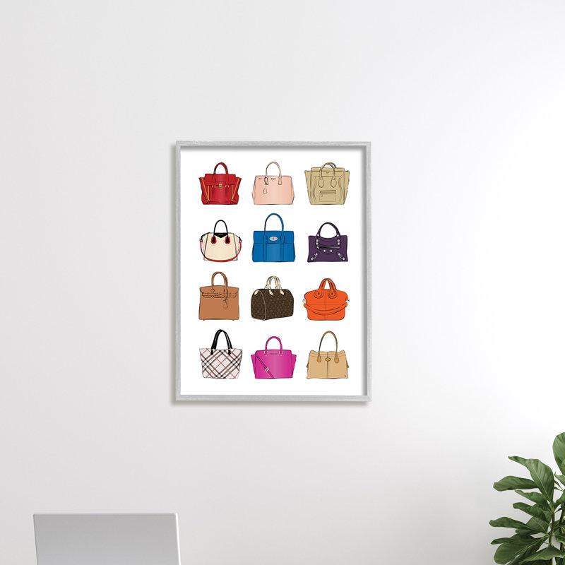Tableau de sac à main Glam Designer, H 30 po x l 24 po, Estampe numérique Farmhouse