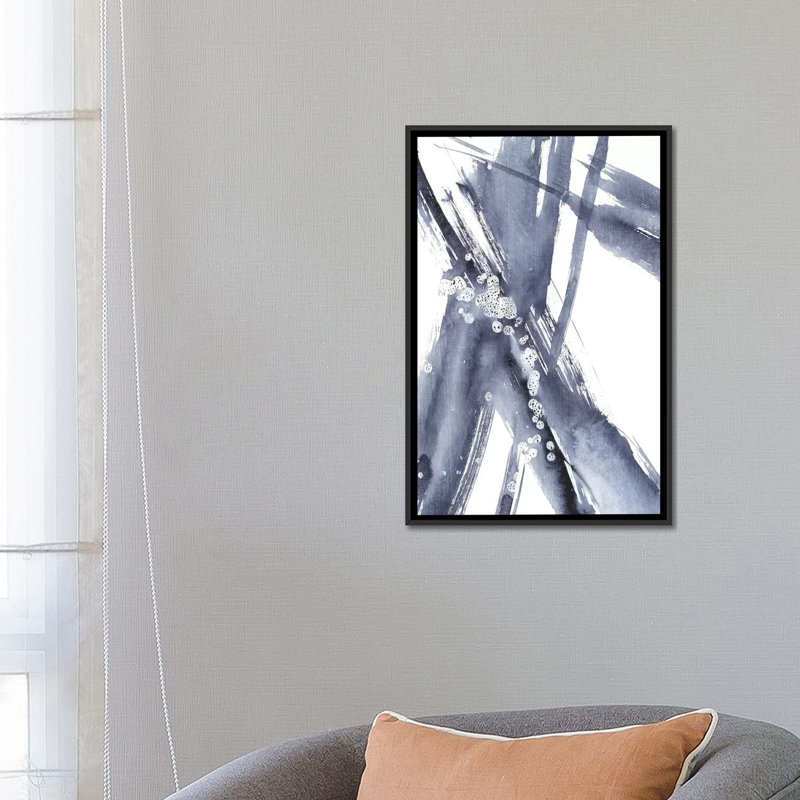 « Directivité IV » par Ethan Harper, reproduction d’art, H 26 po x l 18 po x 1,5 po, Toile avec cadre noir, Pas de tapis