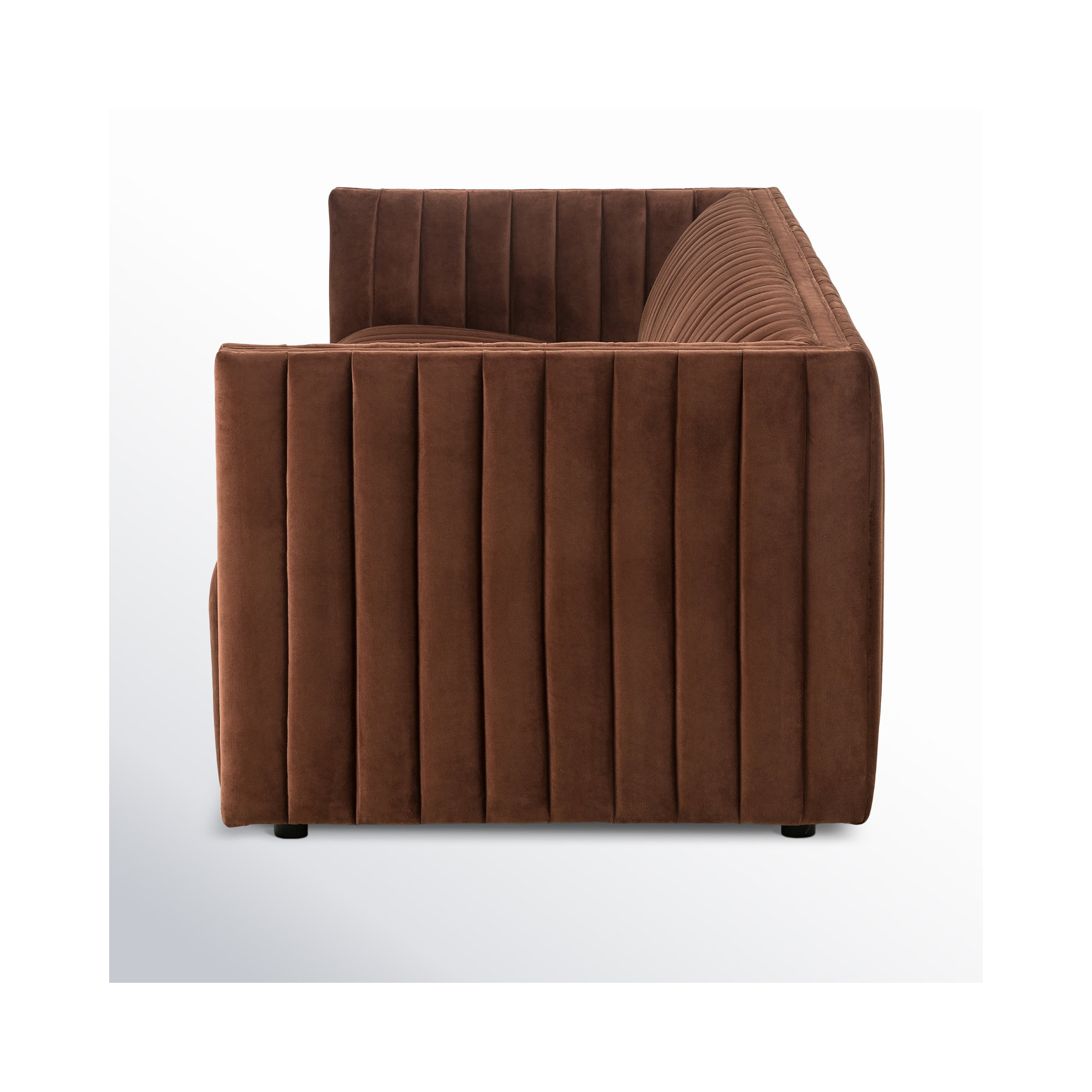 Brandt 97" Tuxedo Arm Sofa, Amici Tobacco, 26.5" H x 88" W x 35" D