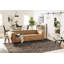 Natural Fiber Flat Weave Jute and Cotton Area Rug in Black / Natural-129438461
