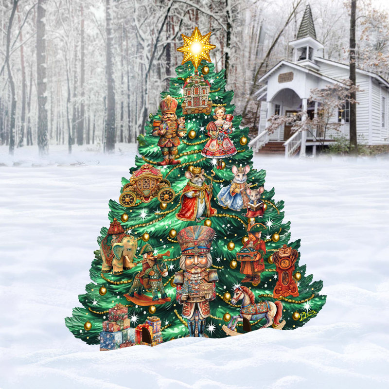 Décoration de Noël d'intérieur en bois pour arbre de Noël sur le thème du casse-noisette par G. Debrekht - Décorations de Noël