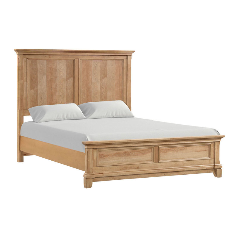 Queen Bed, Natural Oak, Queen