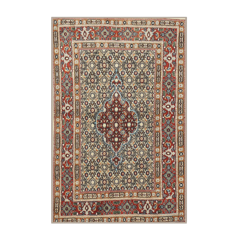 Tapis traditionnel gris / brun Grenkie, Rectangle 3 pi x 5 pi