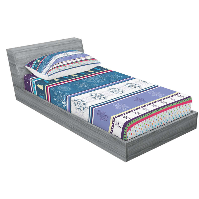 Microfiber Floral Sheet Set, Twin XL Sheet Set + Fitted Sheet + 1 Pillowcase