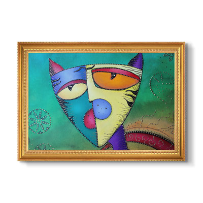 Celestial Cat-Laura Barbosa-Toile encadrée sur mesure