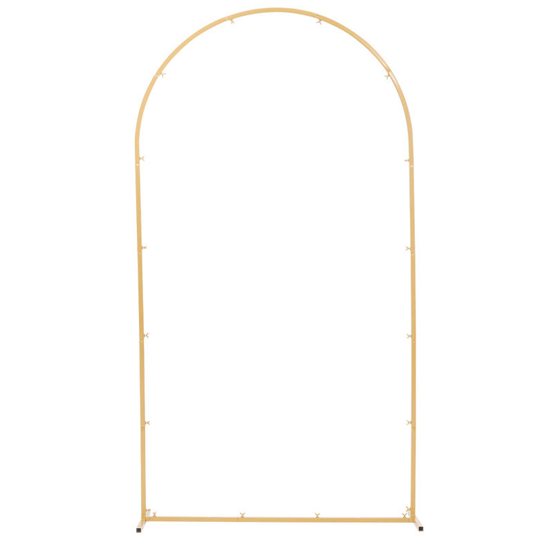 Support en arche, 7,2 x 4 pi, structure stable, assemblage facile, support en toile de fond en métal doré 1 pièce pour le mariage, la fête d'anniversaire, la remise des diplômes, la célébration des fêtes et la décoration de la cérémonie