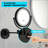 LED Wall Mount Two-Sided Magnifying Makeup Vanity Mirror 12 Inch Extension Matte Black-1584324407