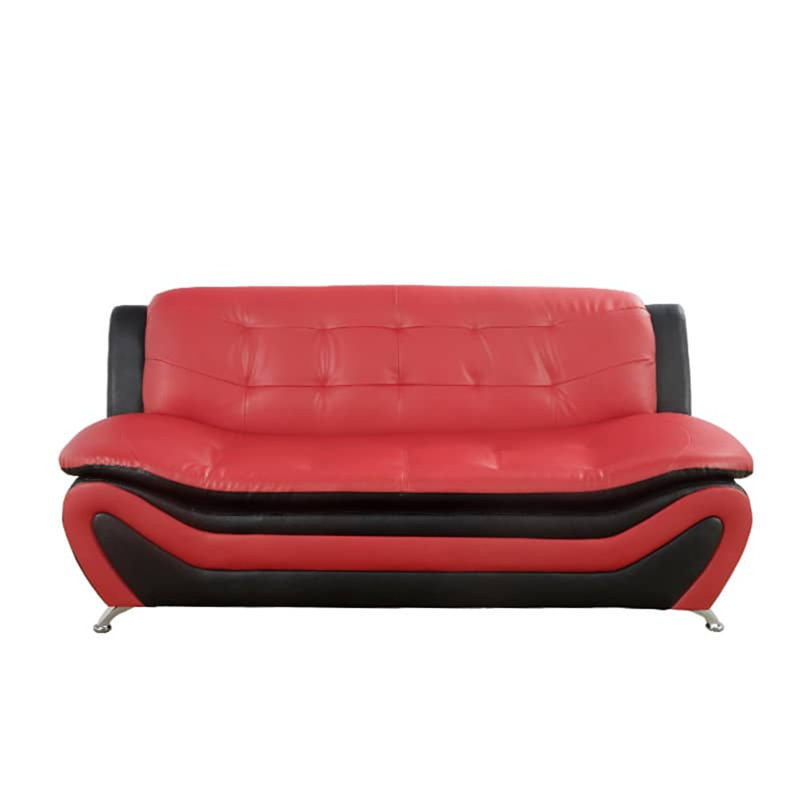 Canapé Chellie, Noir / rouge