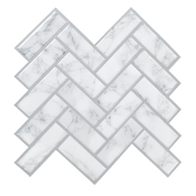 10.5 in. W x 10.5 in. L Shower Peel and Stick Mosaic Tile