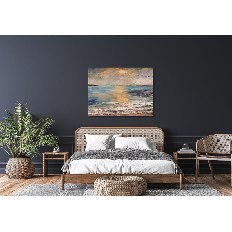 Dana Pointe at Sunset - Artist Enhanced Canvas Print, 20" H x 24" W x 1.75" D, White Framed Canvas